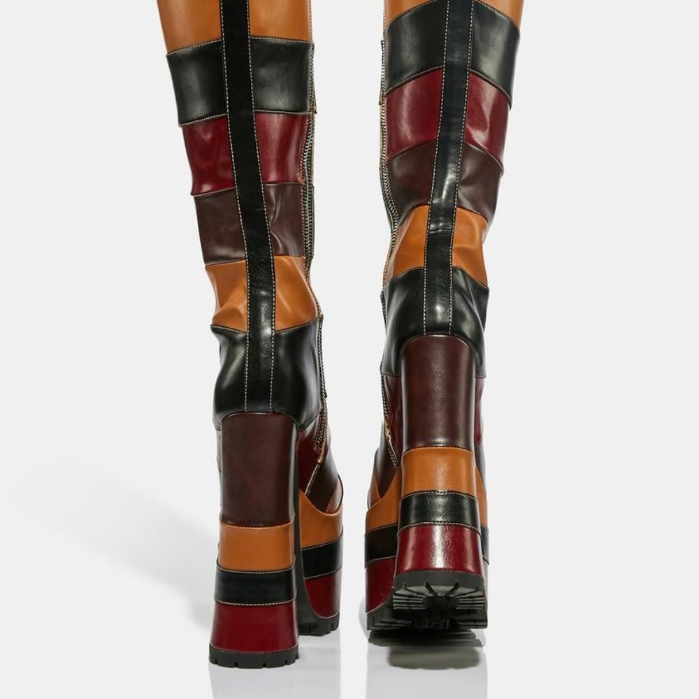 THE FUNKY SWAG Sole Knee High Boots ( BRAND NEW !!!!! ) - Picture 2 of 6